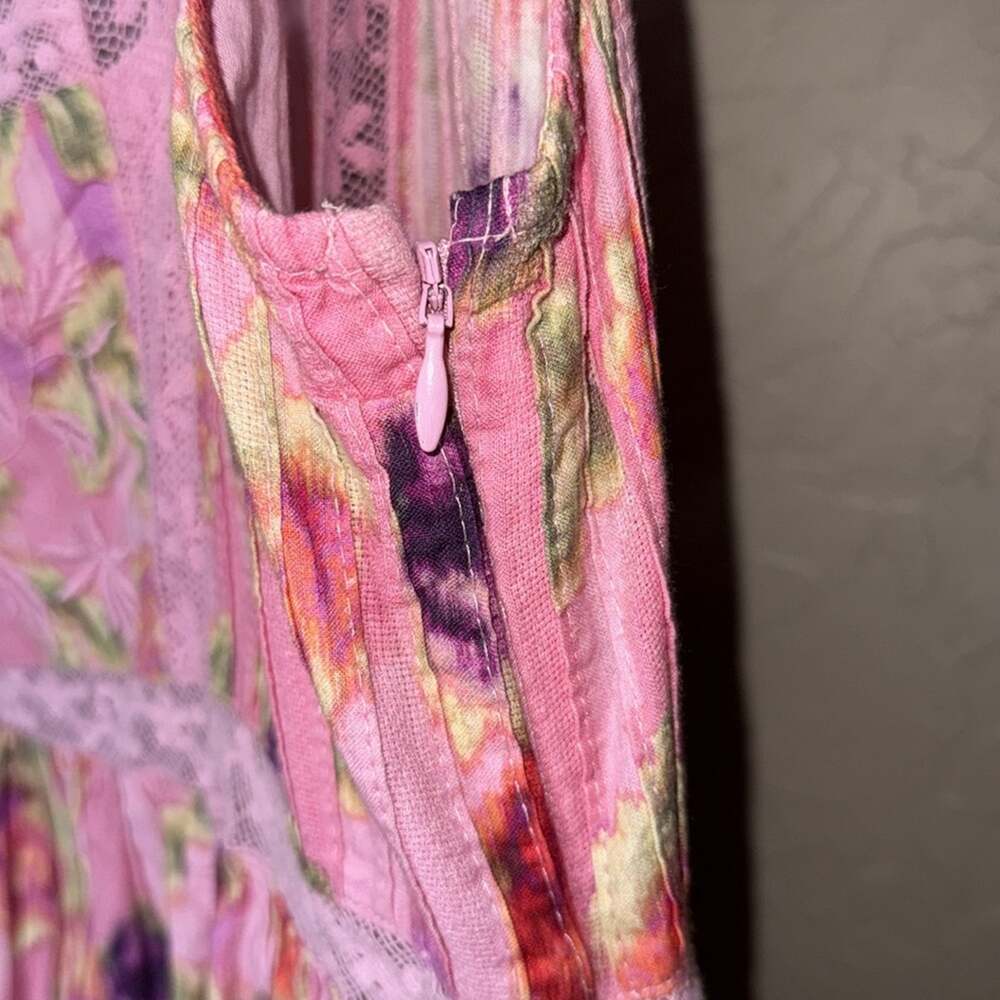 Nutmeg Dress LoveShackFancy floral pink mini dress size 8 - Picture 9 of 11